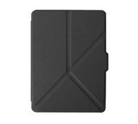 Funda Compatible con Kindle Voyage de 6 Pulgadas (Modelo 2014, NM460G2) eReader con función de Encendido y Apagado automático, Funda Delgada y transformadora de Piel sintética.(Black)