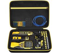 Funda compatible con Klein Tools VDV501-851 Kit de probador de cables con Scout Pro 3, soporte de transporte de almacenamiento se adapta a enchufes de datos modulares y otros accesorios (solo caja)