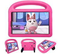 Funda Compatible con Lenovo Tab M8 TB-8505F TB-8505X TB-8505FS 8.0", [ a Prueba de Los Golpes ] Ligero Protector de EVA para Niños con Asa y Soporte Plegable Cover (Rosa Roja)