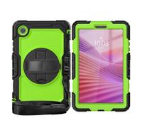 Funda compatible con Lenovo Tab One de 8.7 pulgadas/K9 TB305FU 2025, funda protectora de cuerpo completo resistente a prueba de golpes de TPU con protector de pantalla, soporte giratorio, correa