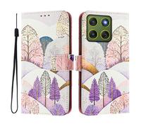 Funda compatible con Moto Edge 70 5G/X70 Air 5G, funda de piel sintética con tapa y diseño creativo 3D, funda protectora con función atril para Moto Edge 70 5G/X70 Air 5G, paisaje