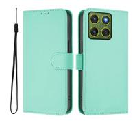 Funda compatible con Moto Edge 70 5G/X70 Air 5G, funda de piel sintética tipo cartera tipo libro con tapa magnética a prueba de golpes con ranuras para tarjetas y funda de soporte, color verde menta