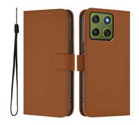 Funda compatible con Moto Edge 70 5G/X70 Air 5G, funda de piel sintética tipo cartera tipo libro tipo libro magnético a prueba de golpes con ranuras para tarjetas y funda con soporte, color marrón