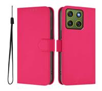 Funda compatible con Moto Edge 70 5G/X70 Air 5G, funda de piel sintética tipo cartera tipo libro tipo libro magnético a prueba de golpes con ranuras para tarjetas y funda con soporte, rosa