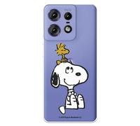 Funda Compatible con Motorola Edge 50 Pro Oficial de Peanuts Woodstock y Snoopy para Proteger tu móvil. Carcasa de Silicona Transparente Flexible con Licencia Oficial de Snoopy