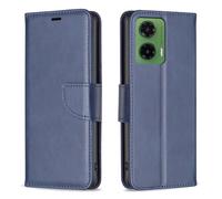 Funda compatible con Motorola Moto G35 5G XT-2433-4 Cover stand flip libro gel cartera protección pantalla magnética ecopiel tarjetero compartimento tarjeta azul
