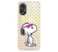 Funda Compatible con Oppo A38 - A18 Oficial de Peanuts Snoopy Corazones