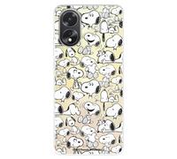 Funda Compatible con OPPO A38 - A18 Oficial de Peanuts Snoopy Siluetas para Proteger tu móvil. Carcasa de Silicona Transparente Flexible con Licencia Oficial de Snoopy
