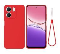 Funda Compatible con OPPO A5x 4G/5G, Carcasa Silicona OPPO A5x 4G/5G Suave Gel Rasguño y Resistente Teléfono Móvil Cover (Rojo)