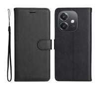 Funda compatible con Oppo A60 5G CPH2683 / A40 CPH2669 / A40M CPH3669 / A3x 4G/A3 5G/A3 4G Cover Stand Flip Libro Gel Cartera Magnética Case Mate Eco Piel Porta Tarjetas Tarjetero (Negro)