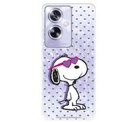 Funda Compatible con OPPO A79 5G Oficial de Peanuts Snoopy Corazones para Proteger tu móvil. Carcasa de Silicona Transparente Flexible con Licencia Oficial de Snoopy