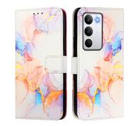 Funda compatible con OPPO REALME C71 4G Abroad Mármol a prueba de golpes de cuero con tapa tipo cartera con tarjetero, cierre magnético, protector de silicona para teléfono, azul