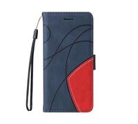 Funda compatible con OPPO Reno 12 5G, a prueba de golpes, de piel premium, cierre magnético, tipo libro, con ranura para tarjetas, función atril, fundas para teléfono OPPO Reno 12 5G, color azul