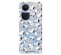 Funda Compatible con Oppo Reno10 Oficial de Peanuts Snoopy Siluetas