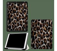 Funda Compatible con para iPad Pro 11 2022/2021/2020, Triple Funda Inteligente,Activación/Suspensión Automática Estampado Leopardo Salvaje Texturas Animales - Marrón