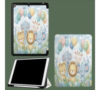 Funda Compatible con para iPad Pro 11 2022/2021/2020, Triple Funda Inteligente,Activación/Suspensión Automática Tigre León Jirafa Animales Dibujos Animados - Azul