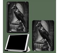Funda Compatible con para iPad Pro 11 2022/2021/2020, Triple Funda Inteligente,Activación/Suspensión Automática Cuervo Magia Libros - Negro