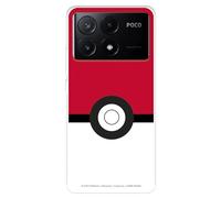 Funda Compatible con Poco X6 Pro Oficial de Pokémon Poké Ball para Proteger tu móvil. Carcasa de Silicona Transparente Flexible con Licencia Oficial de Pokémon