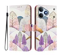 Funda compatible con Realme Note 80 4G Abroad Shell de piel sintética con tapa y diseño creativo 3D con función atril, diseño de paisaje