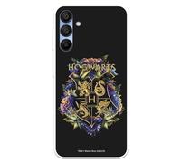 Funda Compatible con Samsung Galaxy A15 5G Oficial de Harry Potter Hogwarts Floral para Proteger tu móvil. Carcasa de Silicona Transparente Flexible con Licencia Oficial de Harry Potter