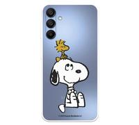 Funda Compatible con Samsung Galaxy A15 5G Oficial de Peanuts Woodstock y Snoopy para Proteger tu móvil. Carcasa de Silicona Transparente Flexible con Licencia Oficial de Snoopy
