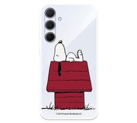 Funda Compatible con Samsung Galaxy A35 5G Oficial de Peanuts Snoopy casa | Funda oficial Snoopy licencia auténtica, silicona flexible, bordes elevados, protege pantalla y cámara de Samsung Galaxy A35
