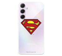 Funda Compatible con Samsung Galaxy A55 5G Oficial de DC Comics Logo para Proteger tu móvil. Carcasa de Silicona Transparente Flexible con Licencia Oficial de DC Comics