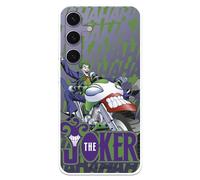 Funda Compatible con Samsung Galaxy S24 Plus Oficial de DC Comics Joker Moto para Proteger tu móvil. Carcasa de Silicona Transparente Flexible con Licencia Oficial de DC Comics