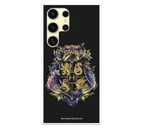 Funda Compatible con Samsung Galaxy S24 Ultra Oficial de Harry Potter Hogwarts Floral para Proteger tu móvil. Carcasa de Silicona Transparente Flexible con Licencia Oficial de Harry Potter