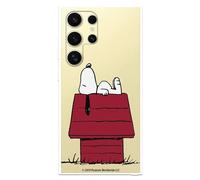 Funda Compatible con Samsung Galaxy S24 Ultra Oficial de Peanuts Snoopy casa para Proteger tu móvil. Carcasa de Silicona Transparente Flexible con Licencia Oficial de Snoopy