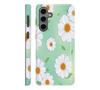 Funda compatible con Samsung Galaxy S26 Plus 5G, funda para Samsung Galaxy S26 Plus, doble capa, protección completa contra caídas, margarita blanca