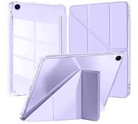 Funda Compatible con Samsung Galaxy Tab A11 / Tab A9 8,7 Pulgadas 2025/2023, Carcasa Slim Translúcida Respaldo Trifold Folio Soporte Protectora Tableta (Púrpura)