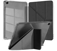 Funda Compatible con Samsung Galaxy Tab A11 / Tab A9 8,7 Pulgadas 2025/2023, Carcasa Slim Translúcida Respaldo Trifold Folio Soporte Protectora Tableta (Negro)