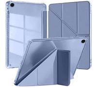 Funda Compatible con Samsung Galaxy Tab A11 / Tab A9 8,7 Pulgadas 2025/2023, Carcasa Slim Translúcida Respaldo Trifold Folio Soporte Protectora Tableta (Gris Azulado)