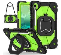 Funda compatible con Samsung Galaxy Tab S10 FE de 10.9 pulgadas SM-X520 2025, resistente a los golpes, funda para tablet con soporte de asa + correa para el hombro, funda protectora resistente. Negro