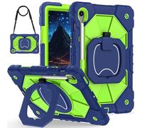 Funda compatible con Samsung Galaxy Tab S10 FE de 10.9 pulgadas SM-X520 2025, resistente a los golpes, funda para tablet con soporte de asa + correa para el hombro, funda protectora resistente. Azul