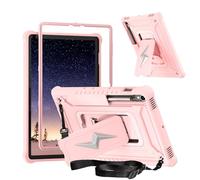 Funda compatible con Samsung Galaxy Tab S9 de 11 pulgadas 2023 X710/X716B/X718U, funda protectora resistente a prueba de golpes con soporte integrado + correa para el hombro, funda de TPU resistente a
