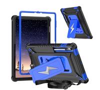 Funda compatible con Samsung Galaxy Tab S9 de 11 pulgadas 2023 X710/X716B/X718U, funda protectora resistente a prueba de golpes con soporte integrado + correa para el hombro, funda de TPU resistente a