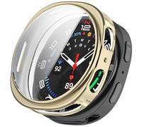 Funda compatible con Samsung Galaxy Watch 8 40 mm, protector de pantalla flexible de TPU resistente a los arañazos, carcasa protectora para Galaxy Watch 8 40 mm (dorado)