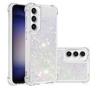 Funda compatible con Samsung S23 FE con purpurina, 3D, brillante, arena movediza, líquido, transparente, gel de poliuretano termoplástico, silicona, a prueba de golpes, funda protectora para Galaxy