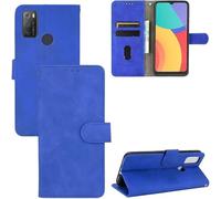 Funda compatible con TCL 20E / TCL 20Y 6125F 6125D 6125H 6156D funda case stand flip libro magnética gel silicona TPU ecopiel cartera ecopiel bolsillos compartimento porta tarjetas (azul)