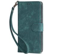 Funda Compatible con TCL K70 Power 4G Case Caso de teléfono Flip de Cierre magnético,Cartera de Cuero PU Caso de teléfono con 4 Ranuras para Tarjetas.Diseño Anti Robo RFID-Green