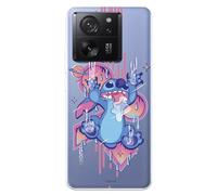 Funda Compatible con Xiaomi 13T- Xiaomi 13T Pro Oficial de Disney Stitch Graffiti para Proteger tu móvil. Carcasa de Silicona Transparente Flexible con Licencia Oficial de Lilo & Stitch