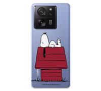 Funda Compatible con Xiaomi 13T- Xiaomi 13T Pro Oficial de Peanuts Snoopy casa para Proteger tu móvil. Carcasa de Silicona Transparente Flexible con Licencia Oficial de Snoopy