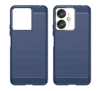 Funda compatible con XIAOMI REDMI 13C 4G 23100RN82L 23106RN0DA 23108RN04Y/ 13C 5G / Poco C65 4G (no con 5G) Cubierta Cover Protección Flexible Gel Silicona TPU Suave Mate Carbon Case (Azul)
