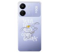 Funda Compatible con Xiaomi Redmi 13C - Poco C65 Oficial de Disney Dumbo Vuela Tan Alto para Proteger tu móvil. Carcasa de Silicona Transparente Flexible con Licencia Oficial de Dumbo