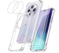 Funda Compatible con Xiaomi Redmi 14C 4G/ Poco C75, Carcasa con 2 Piezas Cristal Templado Protector de Pantalla y 2 Piezas Protector Camara, Transparente y Suave TPU Case, Anti-arañazos Caso