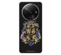 Funda Compatible con Xiaomi Redmi A3 Oficial de Harry Potter Hogwarts Floral para Proteger tu móvil. Carcasa de Silicona Transparente Flexible con Licencia Oficial de Harry Potter