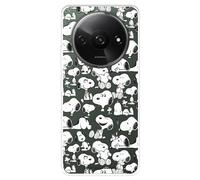 Funda Compatible con Xiaomi Redmi A3 Oficial de Peanuts Snoopy Siluetas para Proteger tu móvil. Carcasa de Silicona Transparente Flexible con Licencia Oficial de Snoopy