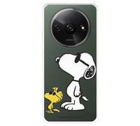 Funda Compatible con Xiaomi Redmi A3 Oficial de Peanuts Woodstock y Snoopy Posado para Proteger tu móvil. Carcasa de Silicona Transparente Flexible con Licencia Oficial de Snoopy